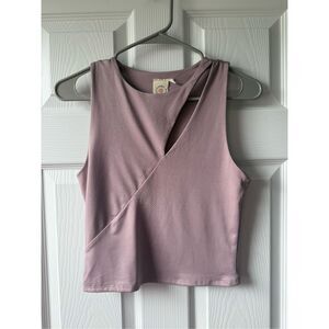 Pink Nude High Neck Islet Night Out Tank Women's Medium